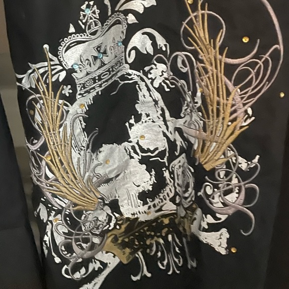 Lanzino Men’s Black Longsleeve Legend Western Cross Shirt XXL - Picture 4 of 6